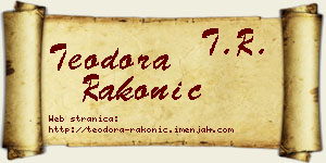 Teodora Rakonić vizit kartica